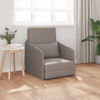 vidaXL Canapé-lit 60 cm Gris-taupe Tissu