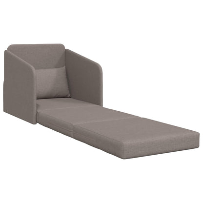 vidaXL Canapé-lit 60 cm Gris-taupe Tissu