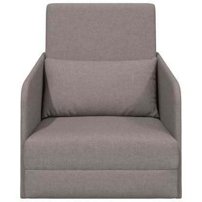 vidaXL Canapé-lit 60 cm Gris-taupe Tissu