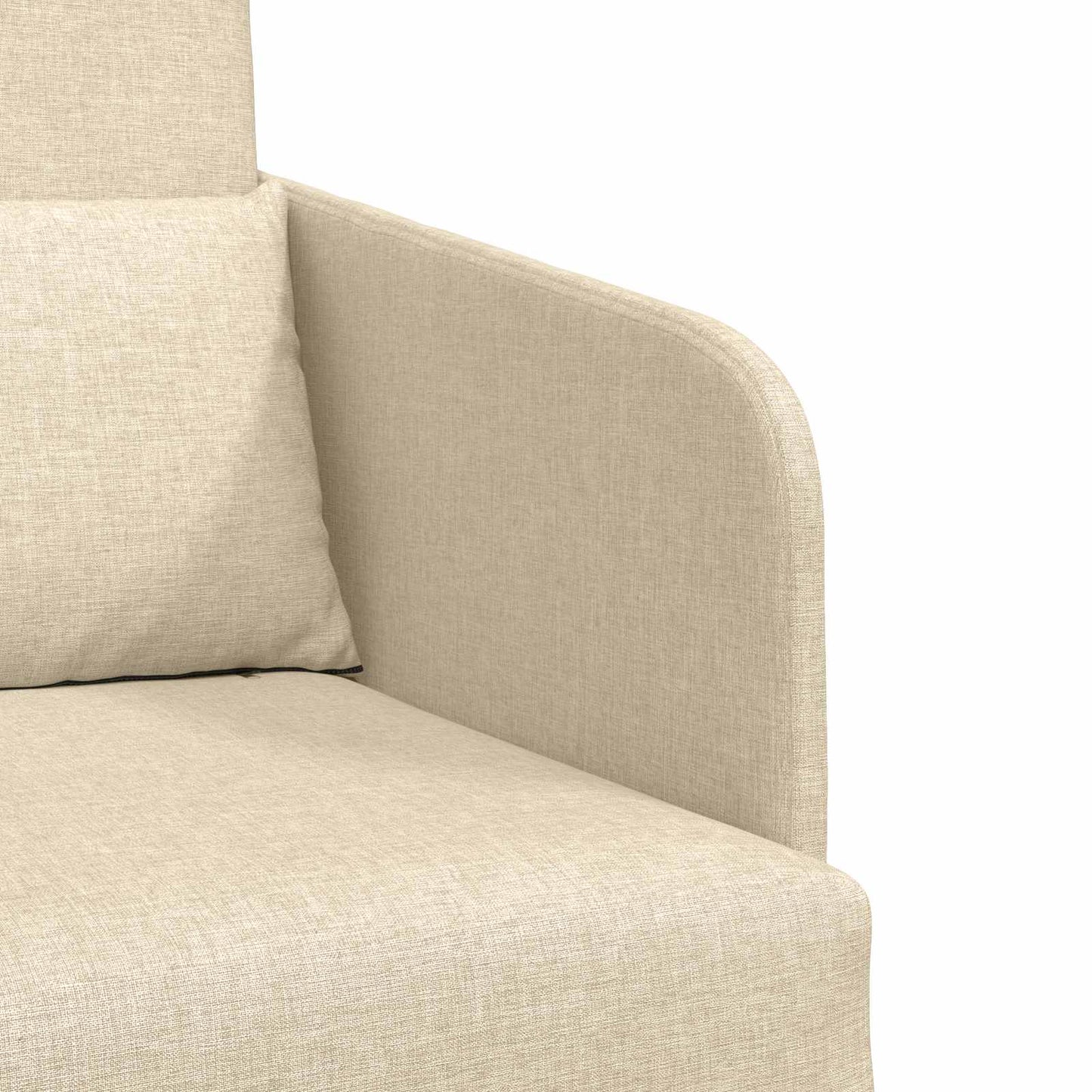 vidaXL Canapé convertible 60 cm crème en tissu