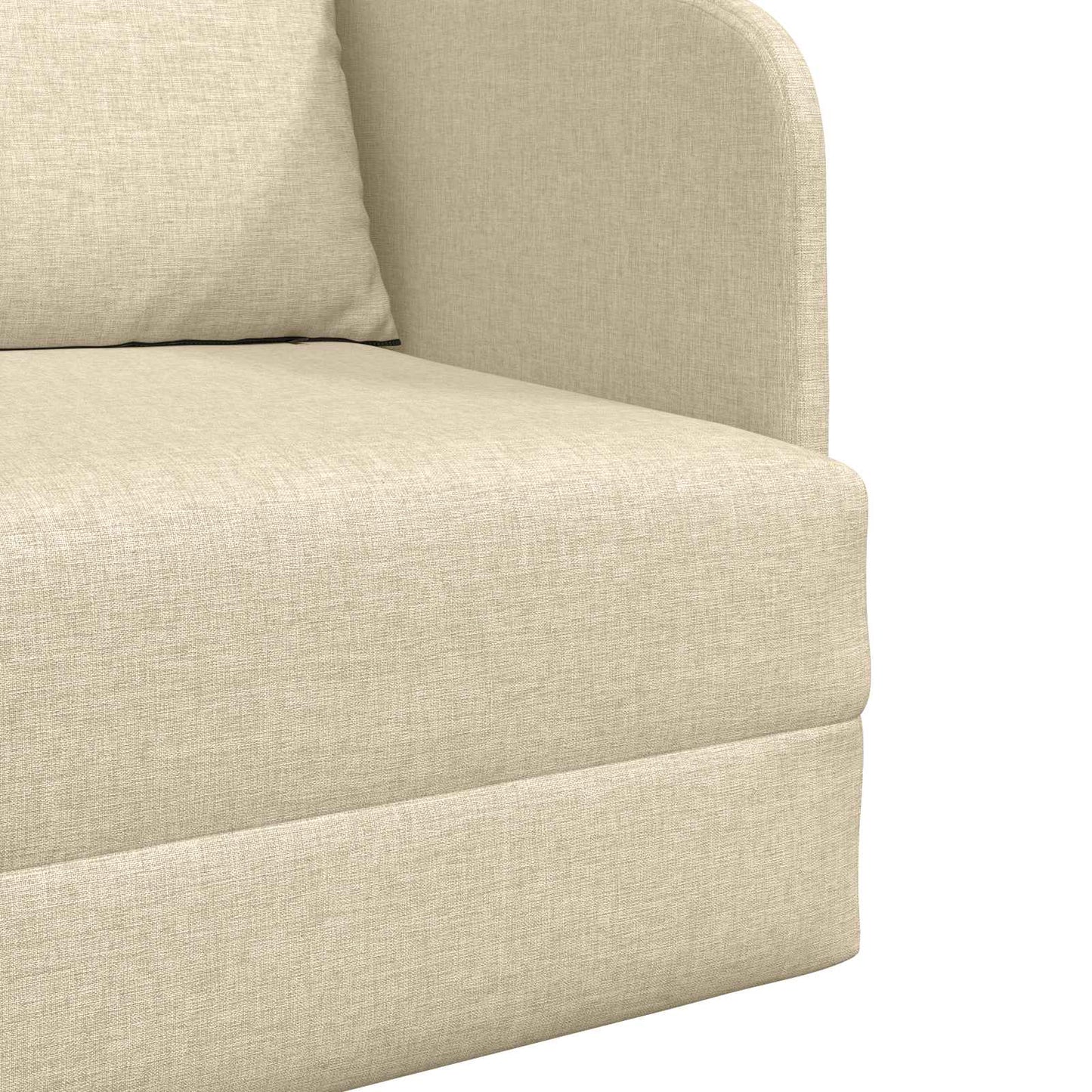 vidaXL Canapé convertible 60 cm crème en tissu