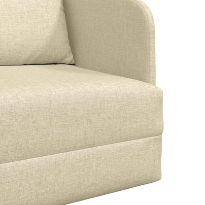 vidaXL Canapé convertible 60 cm crème en tissu
