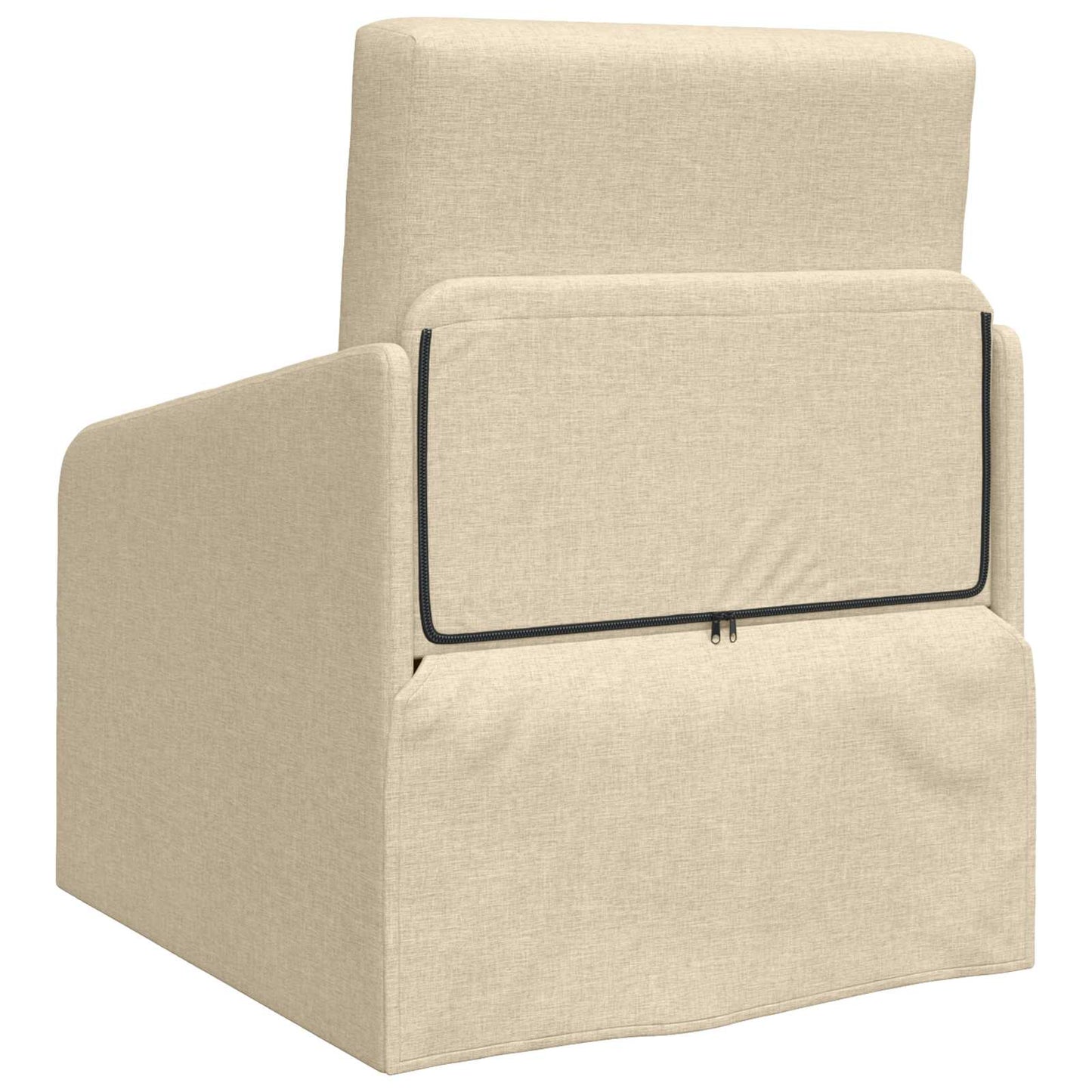 vidaXL Canapé convertible 60 cm crème en tissu