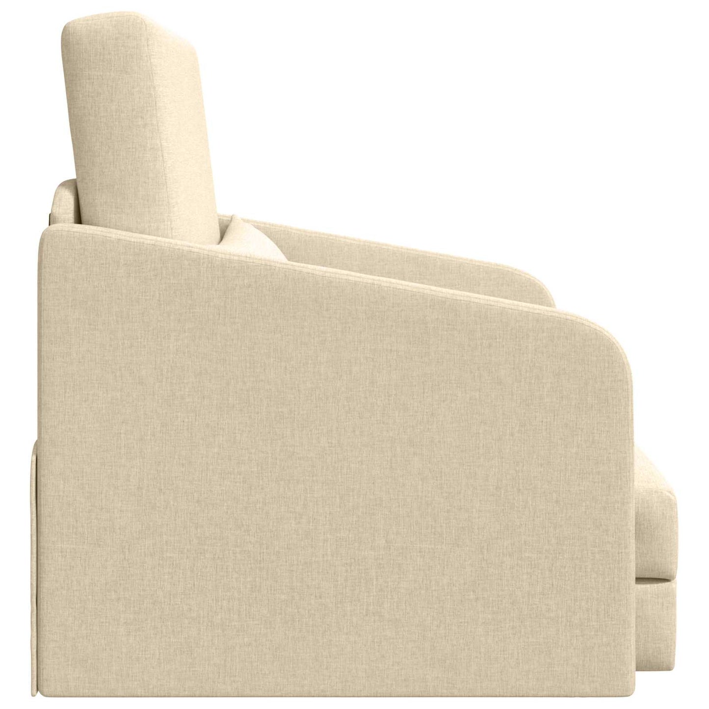 vidaXL Canapé convertible 60 cm crème en tissu