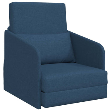 vidaXL Canapé-lit 60 cm Bleu Tissu