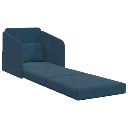 Schlafsofa Blau 65 x 80 x 83 cm Samt
