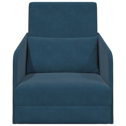 Schlafsofa Blau 65 x 80 x 83 cm Samt