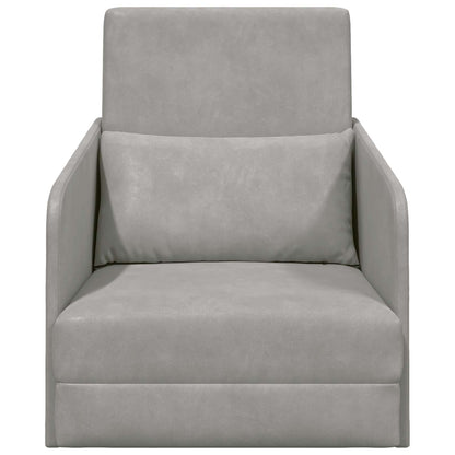 vidaXL Schlafsofa Hellgrau 65 x 80 x 83 cm Samt