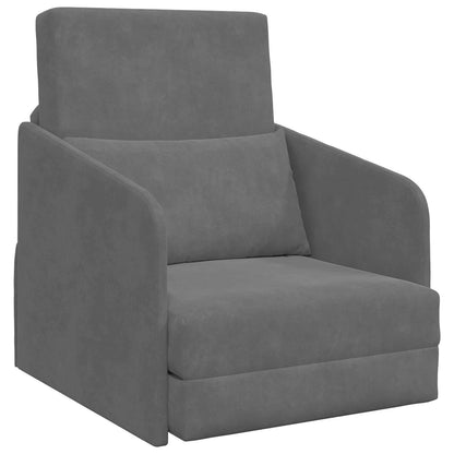 Schlafsofa Dunkelgrau 65 x 80 x 83 cm Samt
