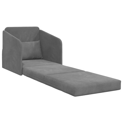 Schlafsofa Dunkelgrau 65 x 80 x 83 cm Samt