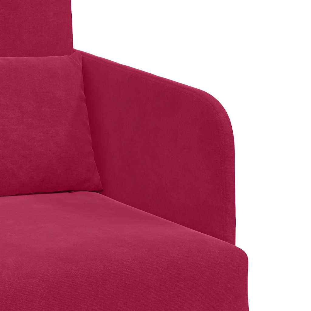 vidaXL Schlafsofa Weinrot 65 x 80 x 83 cm Samt
