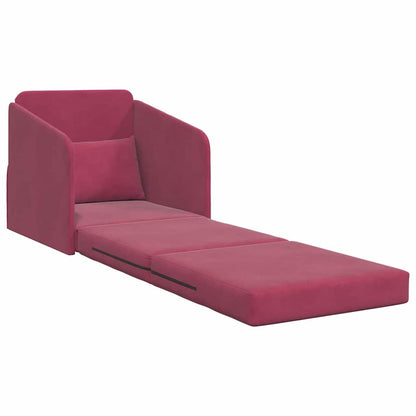 vidaXL Schlafsofa Weinrot 65 x 80 x 83 cm Samt