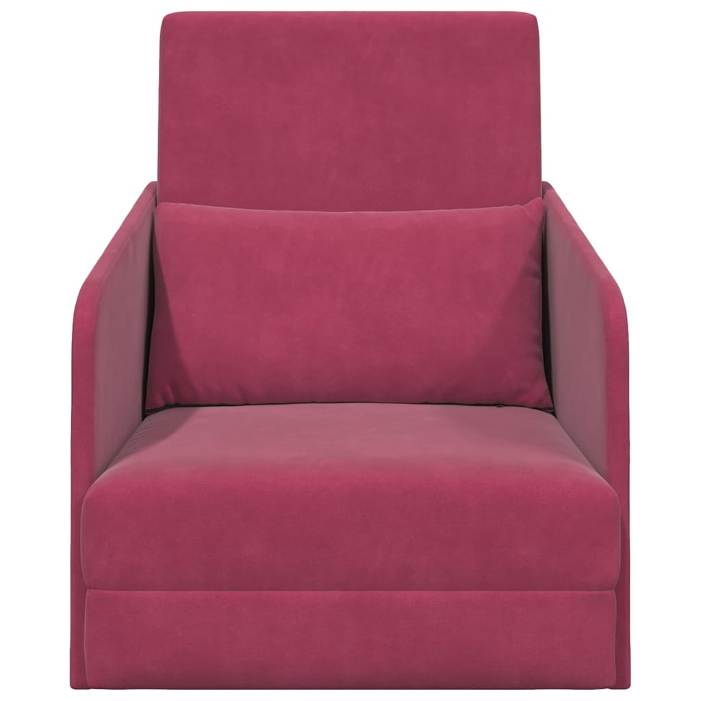 vidaXL Schlafsofa Weinrot 65 x 80 x 83 cm Samt