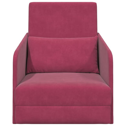 vidaXL Schlafsofa Weinrot 65 x 80 x 83 cm Samt