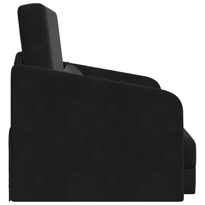 vidaXL Schlafsofa Schwarz 65 x 80 x 83 cm Samt