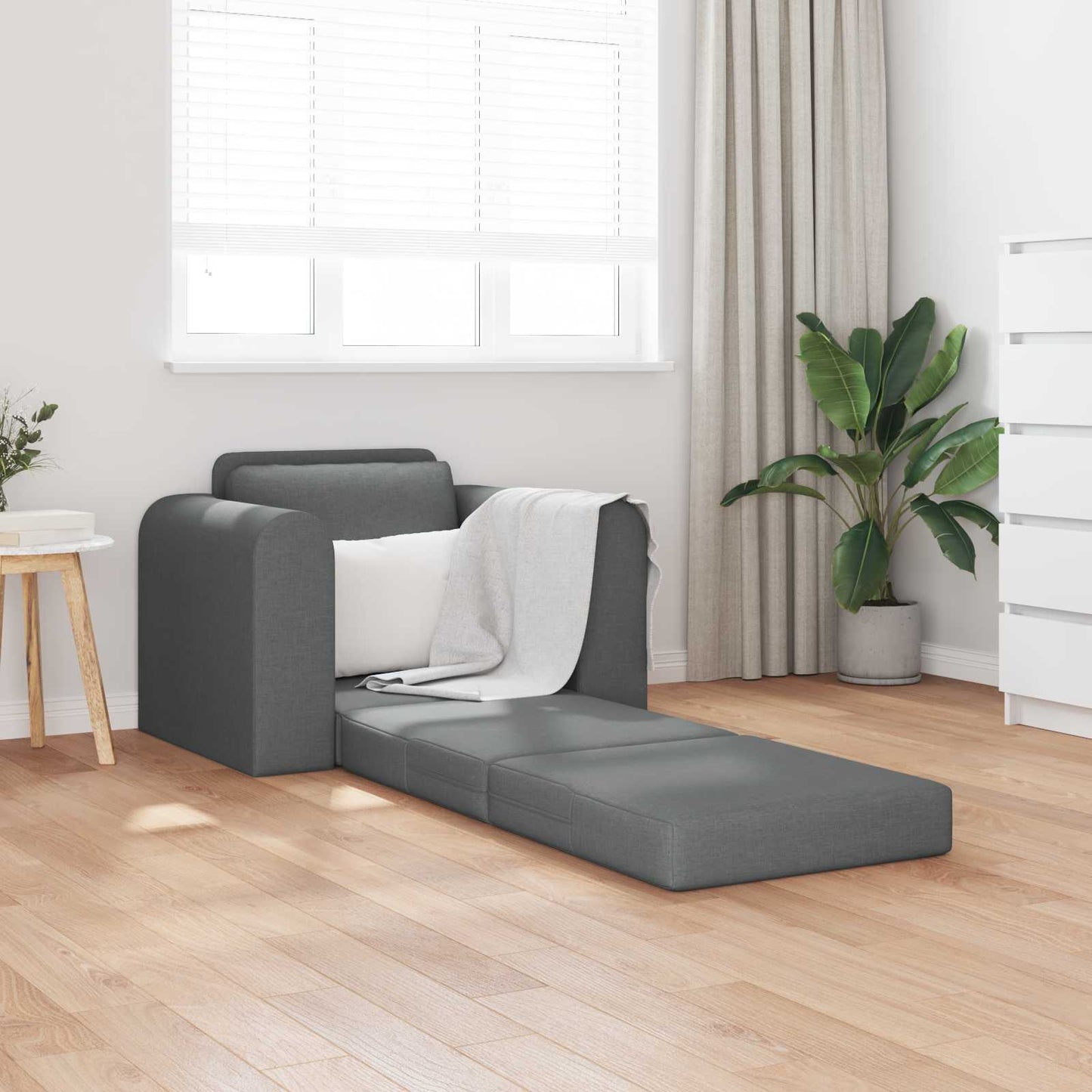 vidaXL Schlafsofa Dunkelgrau 98 x 71 x 83 cm Stoff