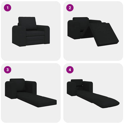 Schlafsofa Schwarz 98 x 71 x 83 cm Stoff