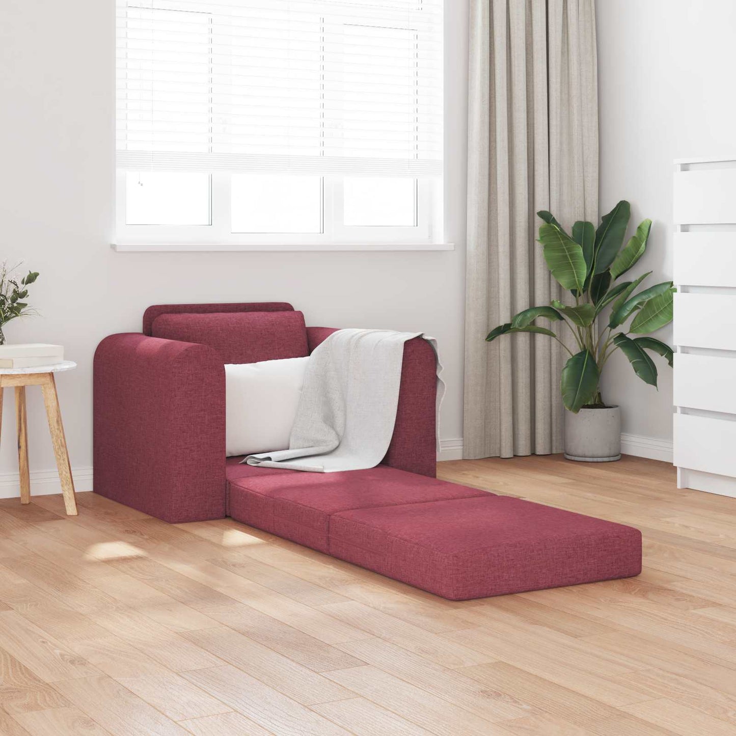vidaXL Schlafsofa Weinrot 98 x 71 x 83 cm Stoff