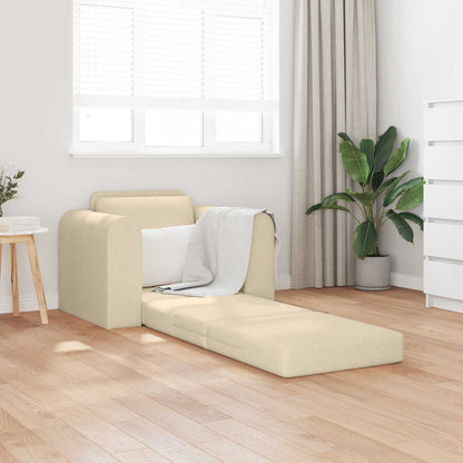 vidaXL Schlafsofa Creme 98 x 71 x 83 cm Stoff