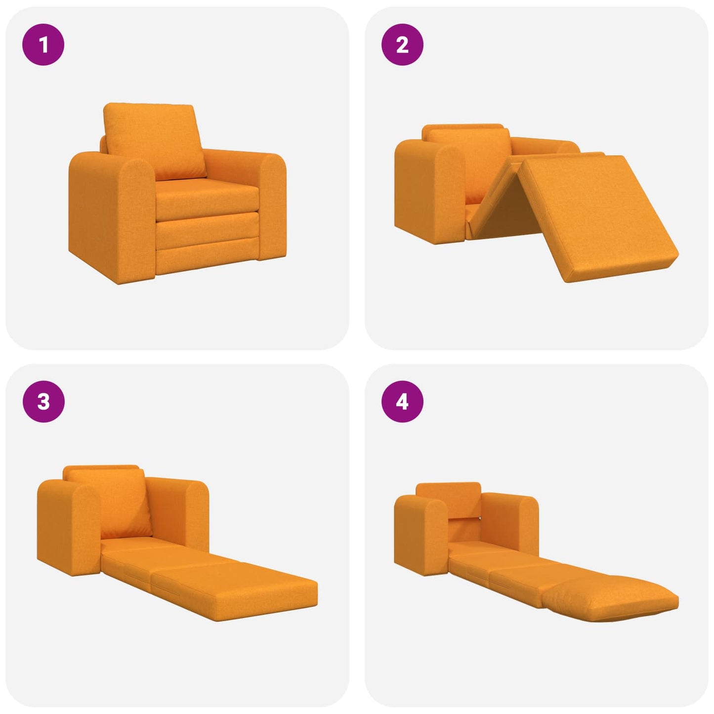 vidaXL Schlafsofa Dunkelgelb 98 x 71 x 83 cm Stoff