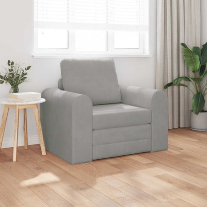 vidaXL Schlafsofa Hellgrau 98 x 71 x 83 cm Samt