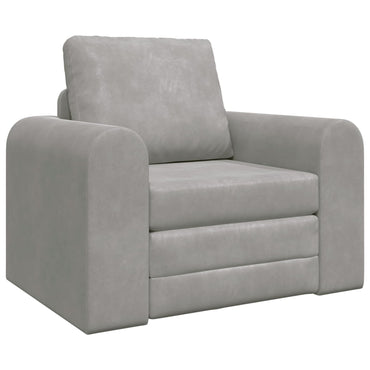 vidaXL Schlafsofa Hellgrau 98 x 71 x 83 cm Samt