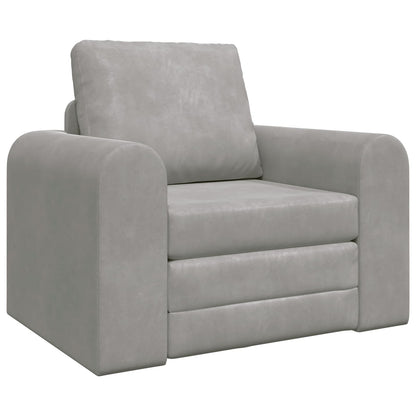 vidaXL Schlafsofa Hellgrau 98 x 71 x 83 cm Samt