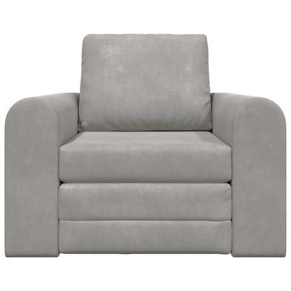 vidaXL Schlafsofa Hellgrau 98 x 71 x 83 cm Samt