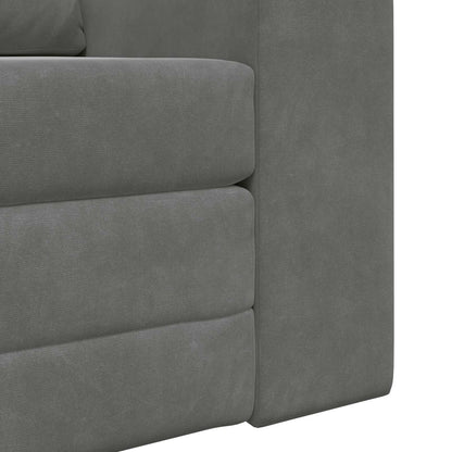 vidaXL Canapé-lit gris foncé 98 x 71 x 83 cm velours