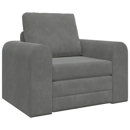 vidaXL Canapé-lit gris foncé 98 x 71 x 83 cm velours