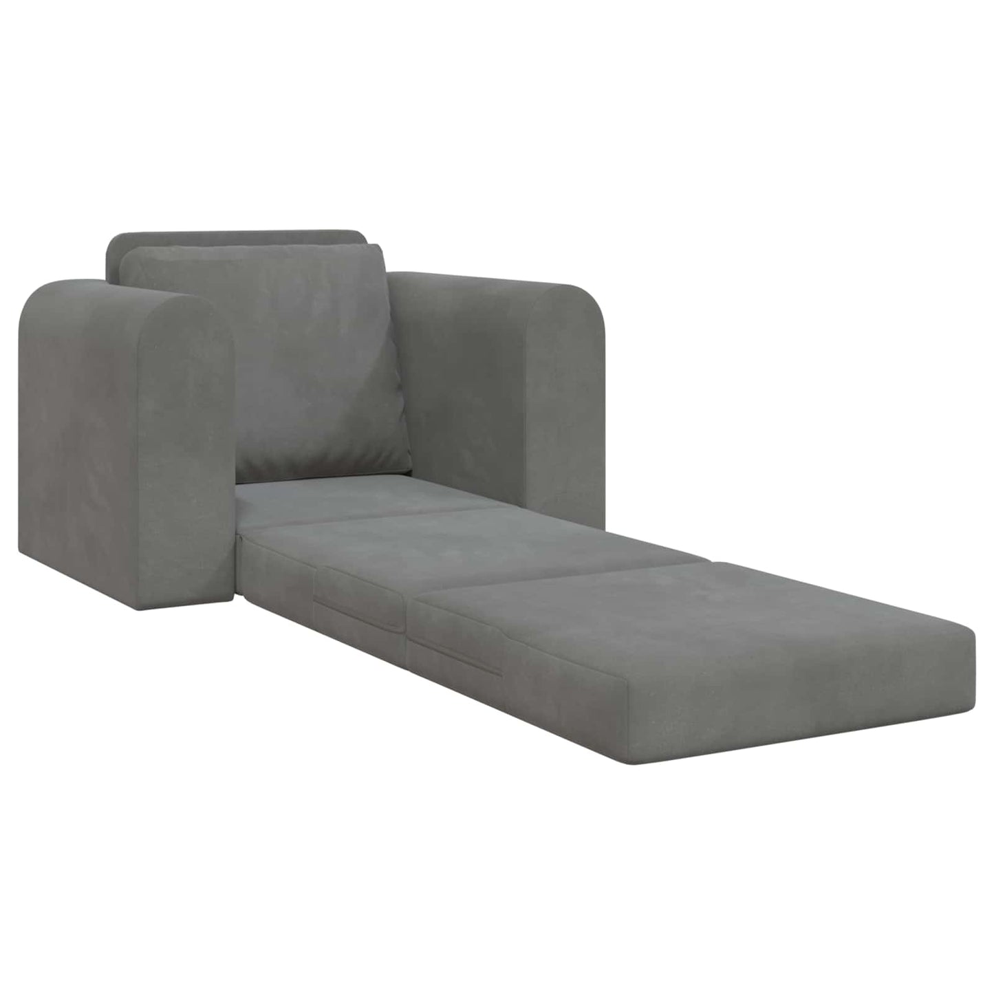 vidaXL Canapé-lit gris foncé 98 x 71 x 83 cm velours