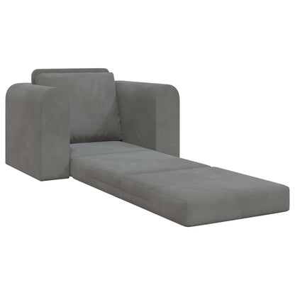 vidaXL Canapé-lit gris foncé 98 x 71 x 83 cm velours