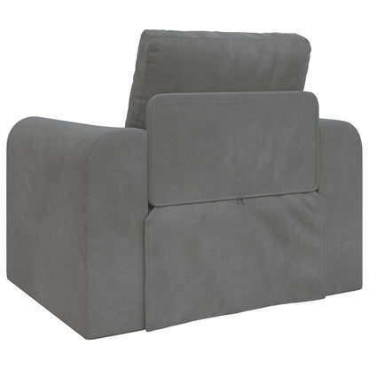 vidaXL Canapé-lit gris foncé 98 x 71 x 83 cm velours