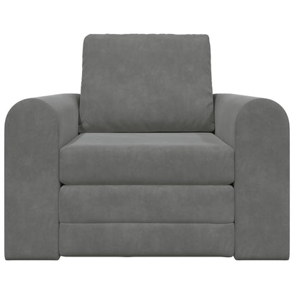 vidaXL Canapé-lit gris foncé 98 x 71 x 83 cm velours