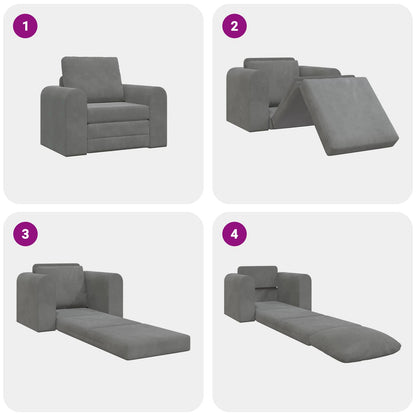 vidaXL Canapé-lit gris foncé 98 x 71 x 83 cm velours