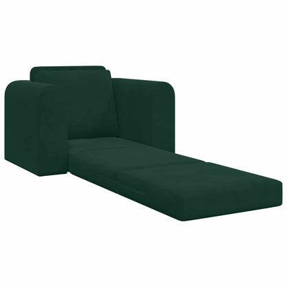 Schlafsofa Dunkelgrün 98 x 71 x 83 cm Samt