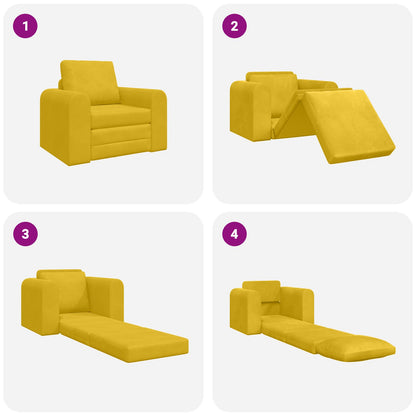 vidaXL Schlafsofa Gelb 98 x 71 x 83 cm Samt