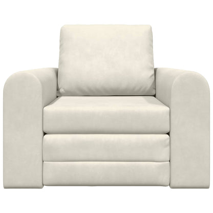 vidaXL Schlafsofa Creme 98 x 71 x 83 cm Samt