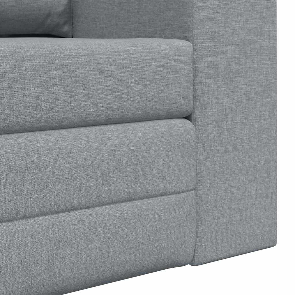 vidaXL Schlafsofa 60cm Hellgrau Stoff