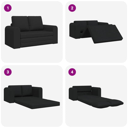 vidaXL Schlafsofa 60cm Schwarz Stoff