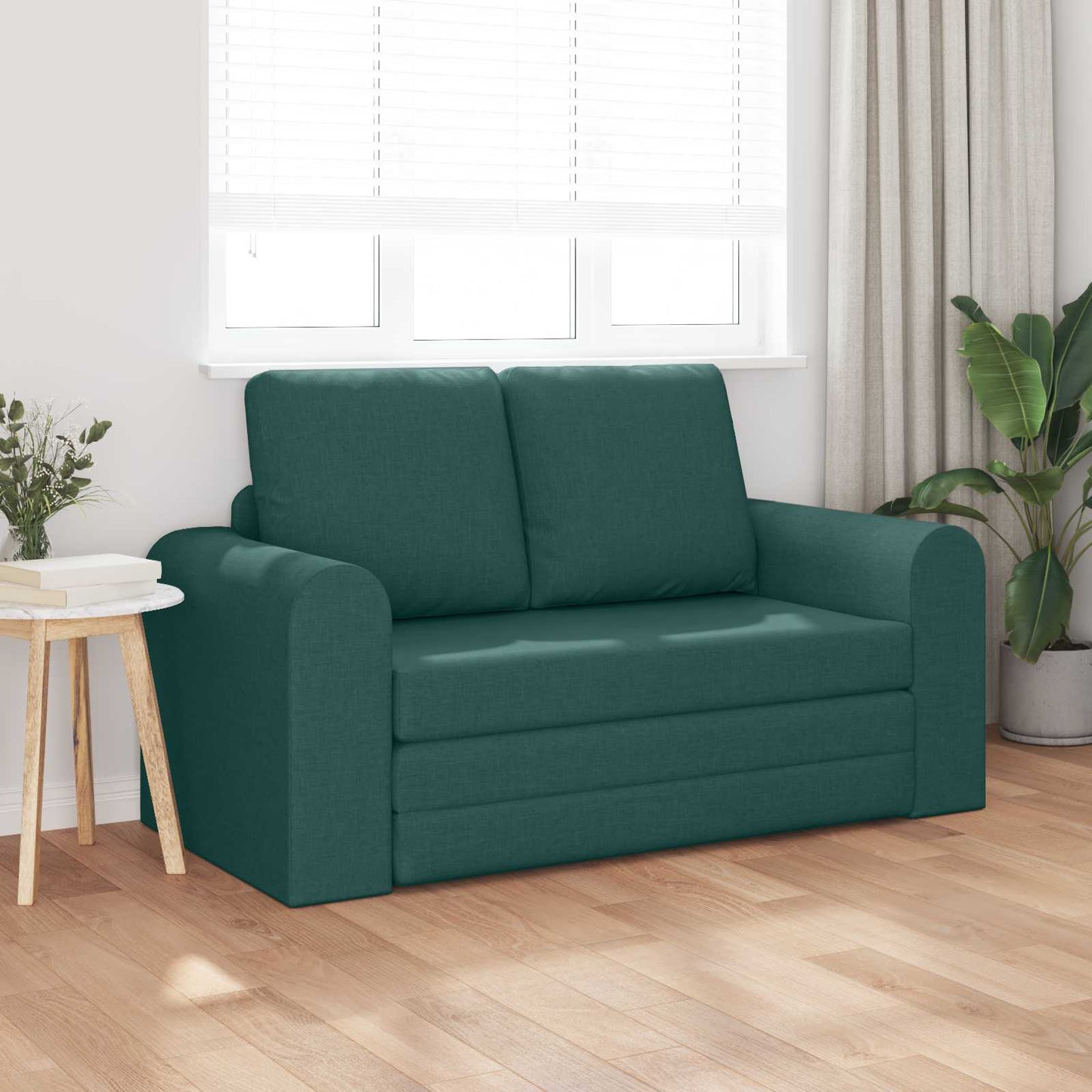 vidaXL Schlafsofa 60cm Dunkelgrün Stoff