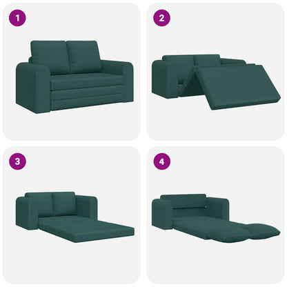 vidaXL Schlafsofa 60cm Dunkelgrün Stoff