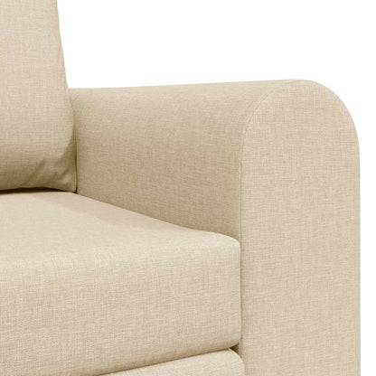 vidaXL Canapé convertible 60 cm crème en tissu