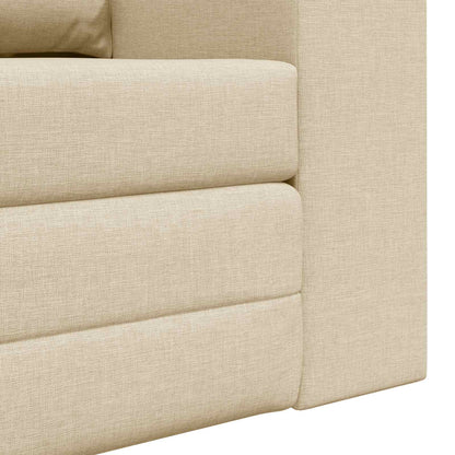 vidaXL Canapé convertible 60 cm crème en tissu