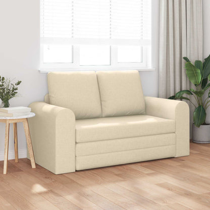 vidaXL Canapé convertible 60 cm crème en tissu