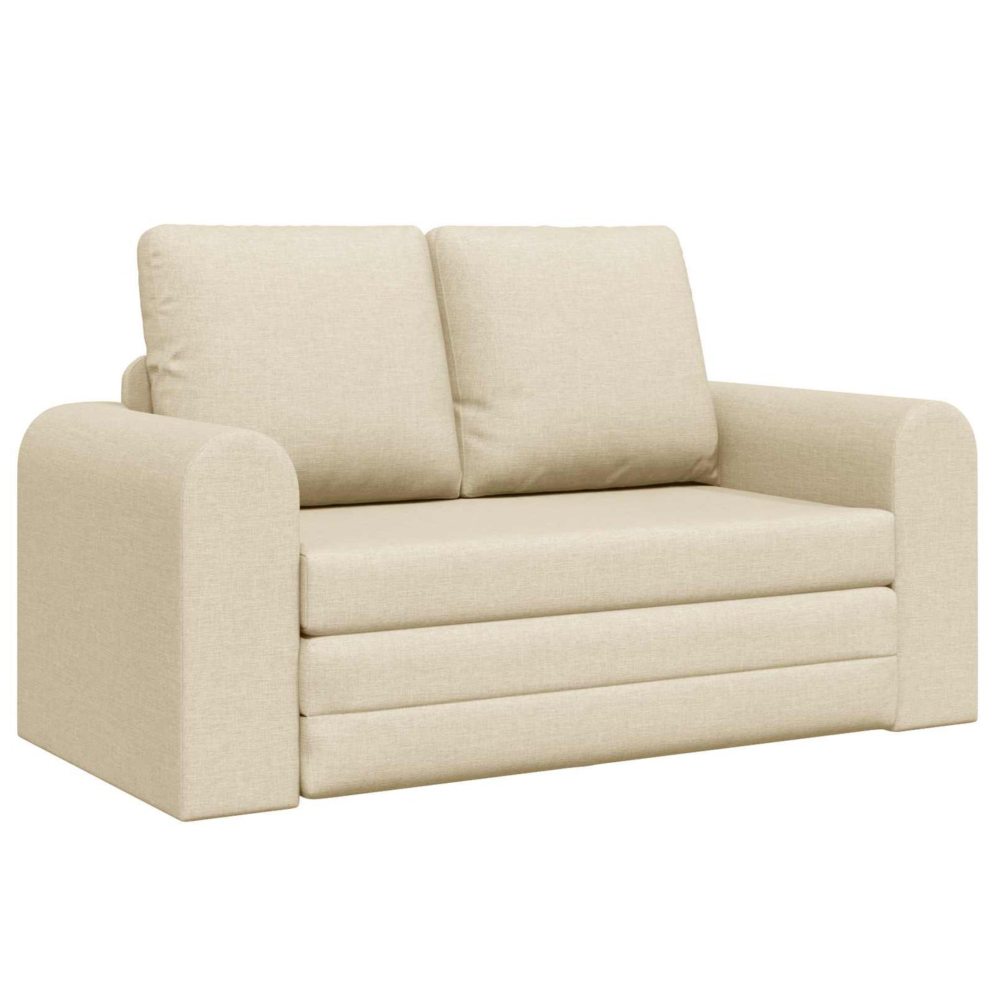 vidaXL Canapé convertible 60 cm crème en tissu