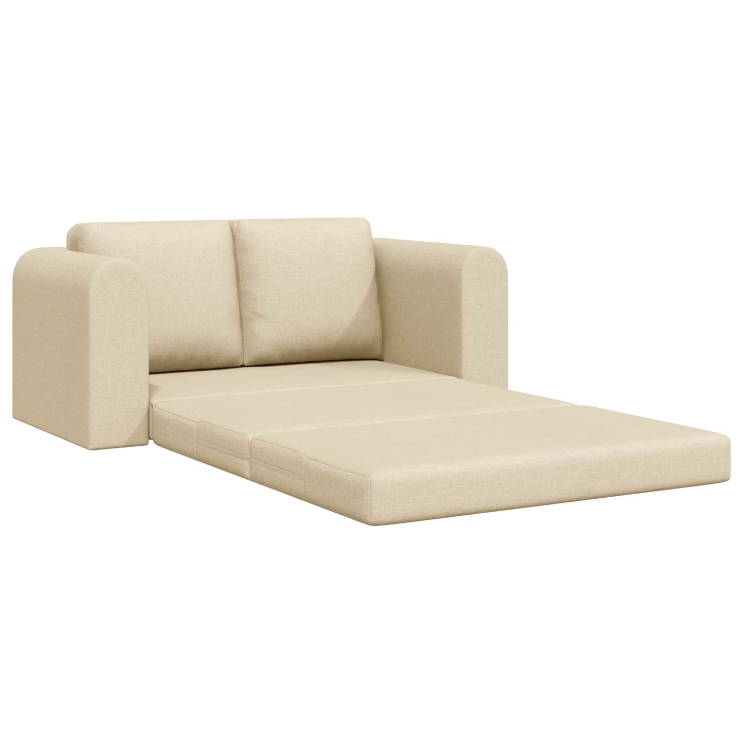 vidaXL Canapé convertible 60 cm crème en tissu