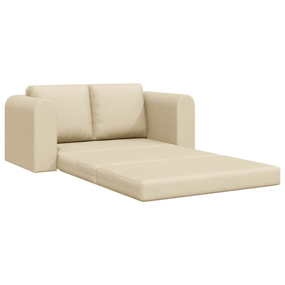 vidaXL Canapé convertible 60 cm crème en tissu