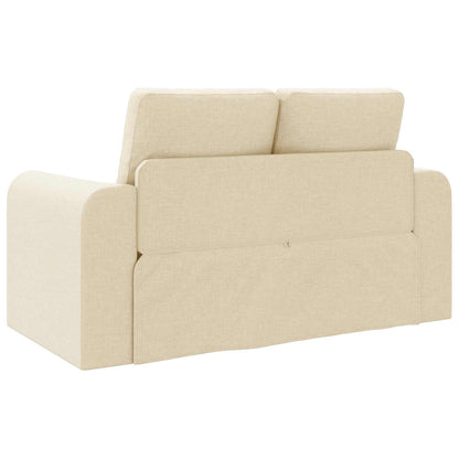 vidaXL Canapé convertible 60 cm crème en tissu