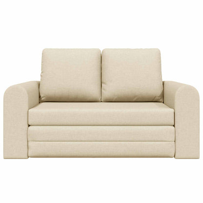 vidaXL Canapé convertible 60 cm crème en tissu